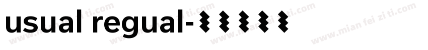 usual regual字体转换
